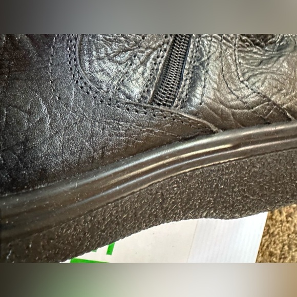 New RARE VINTAGE SALAMANDER Mens Black Leather Double Side Zip Boots - Picture 10 of 12